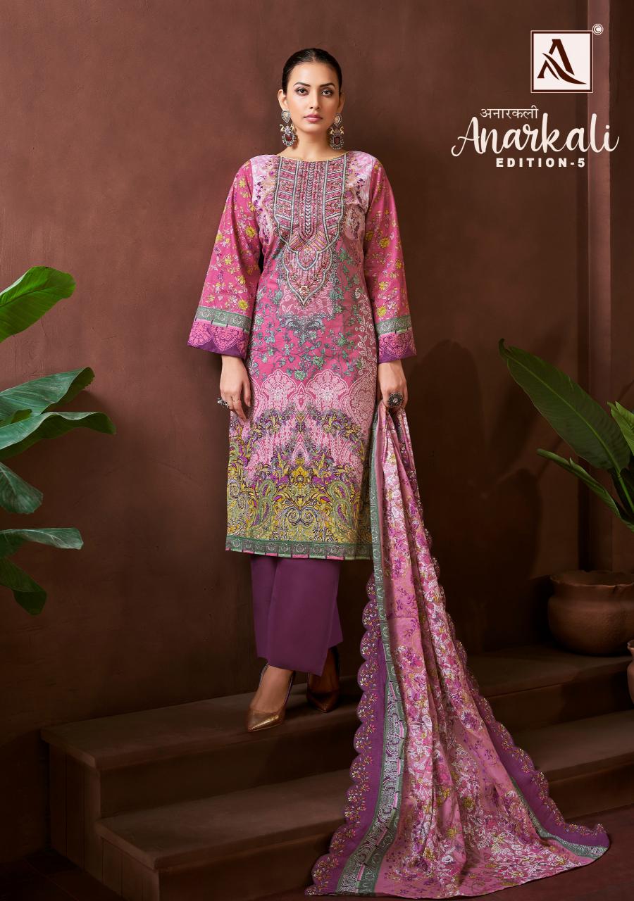 Alok Anarkali Vol 5 catalog wholesale pure cotton dress material