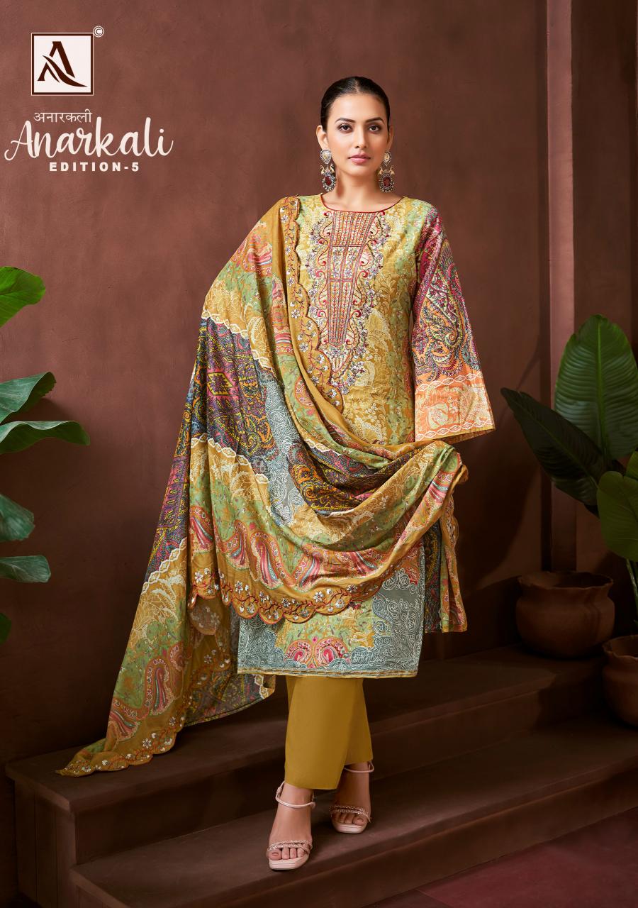 Alok Anarkali Vol 5 catalog wholesale pure cotton dress material