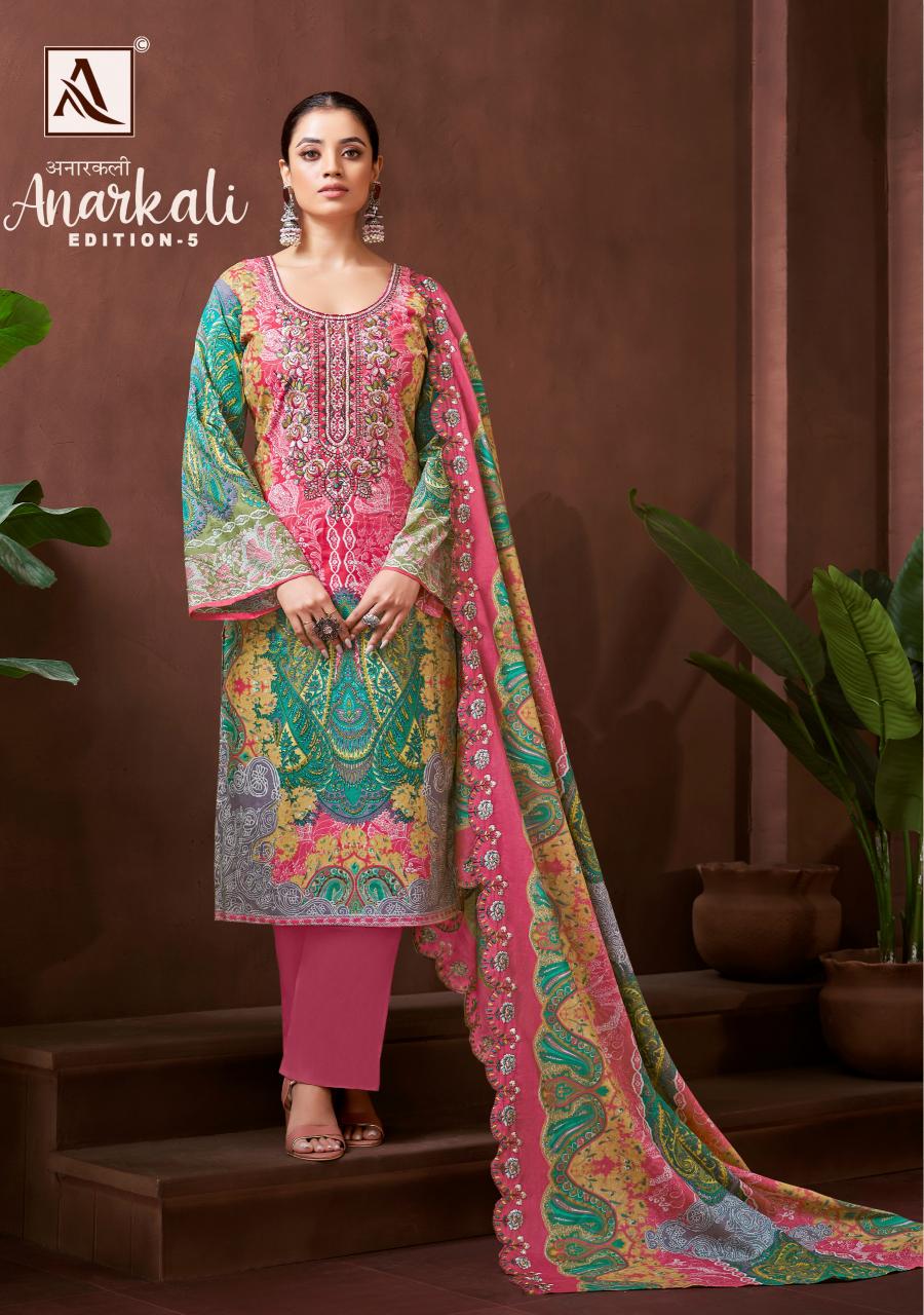 Alok Anarkali Vol 5 catalog wholesale pure cotton dress material