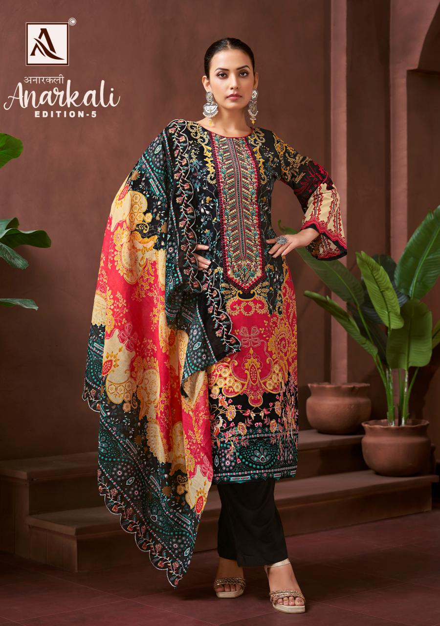 Alok Anarkali Vol 5 catalog wholesale pure cotton dress material