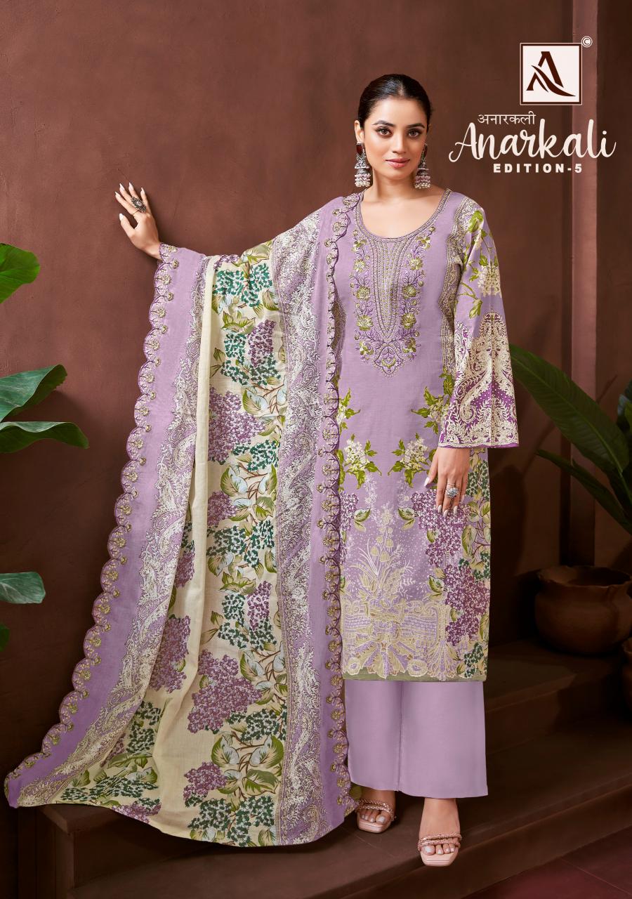 Alok Anarkali Vol 5 catalog wholesale pure cotton dress material