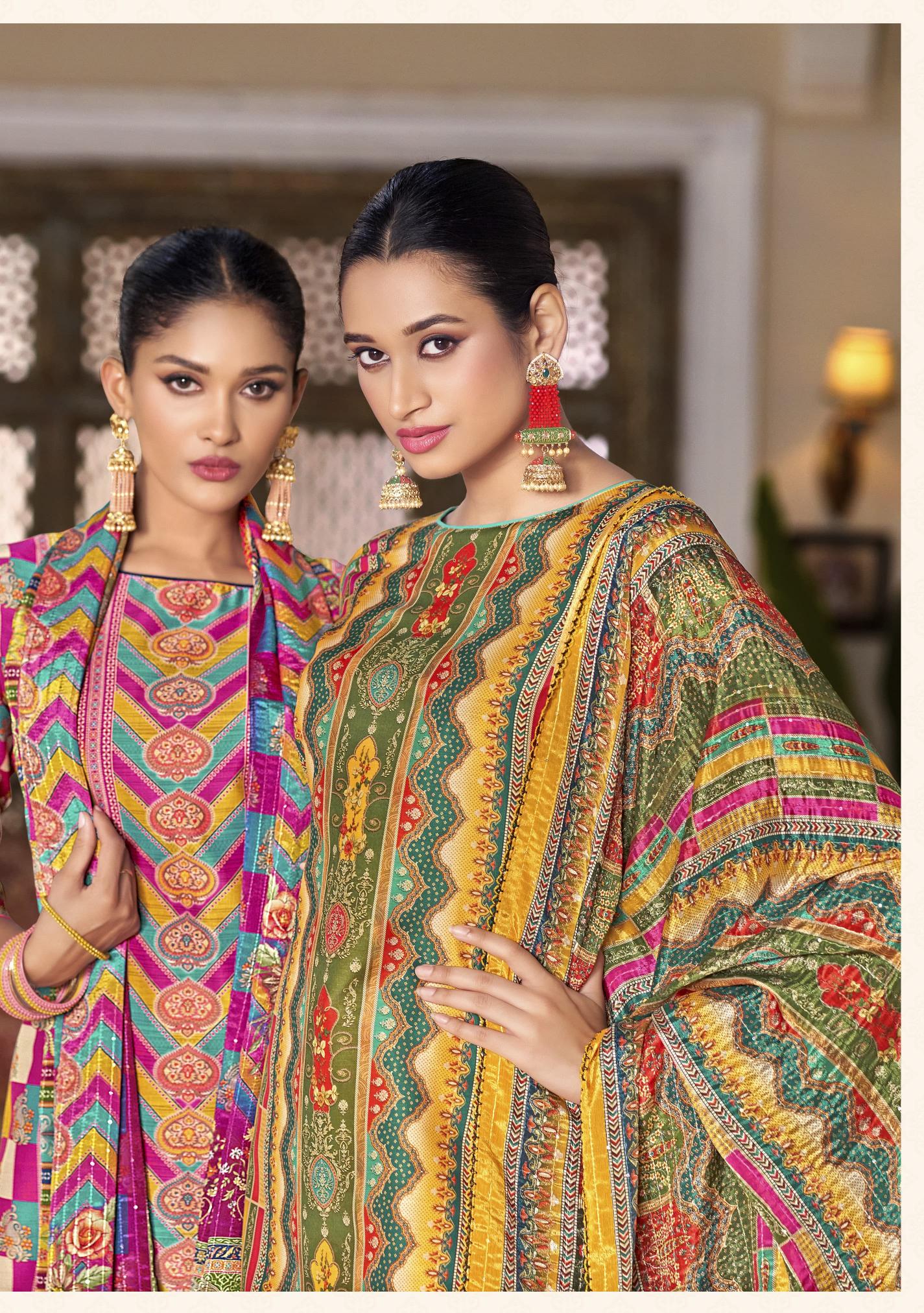 Alok Bella Vol 15 Catalog wholesale dress materials new party wear