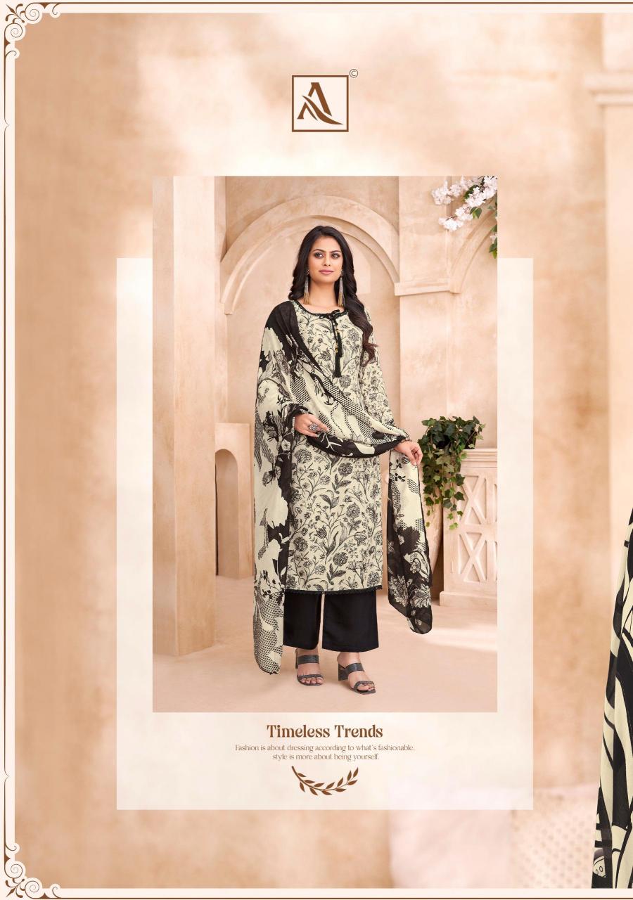 Alok Black Candy catalog party wear dress material wholesale surat 