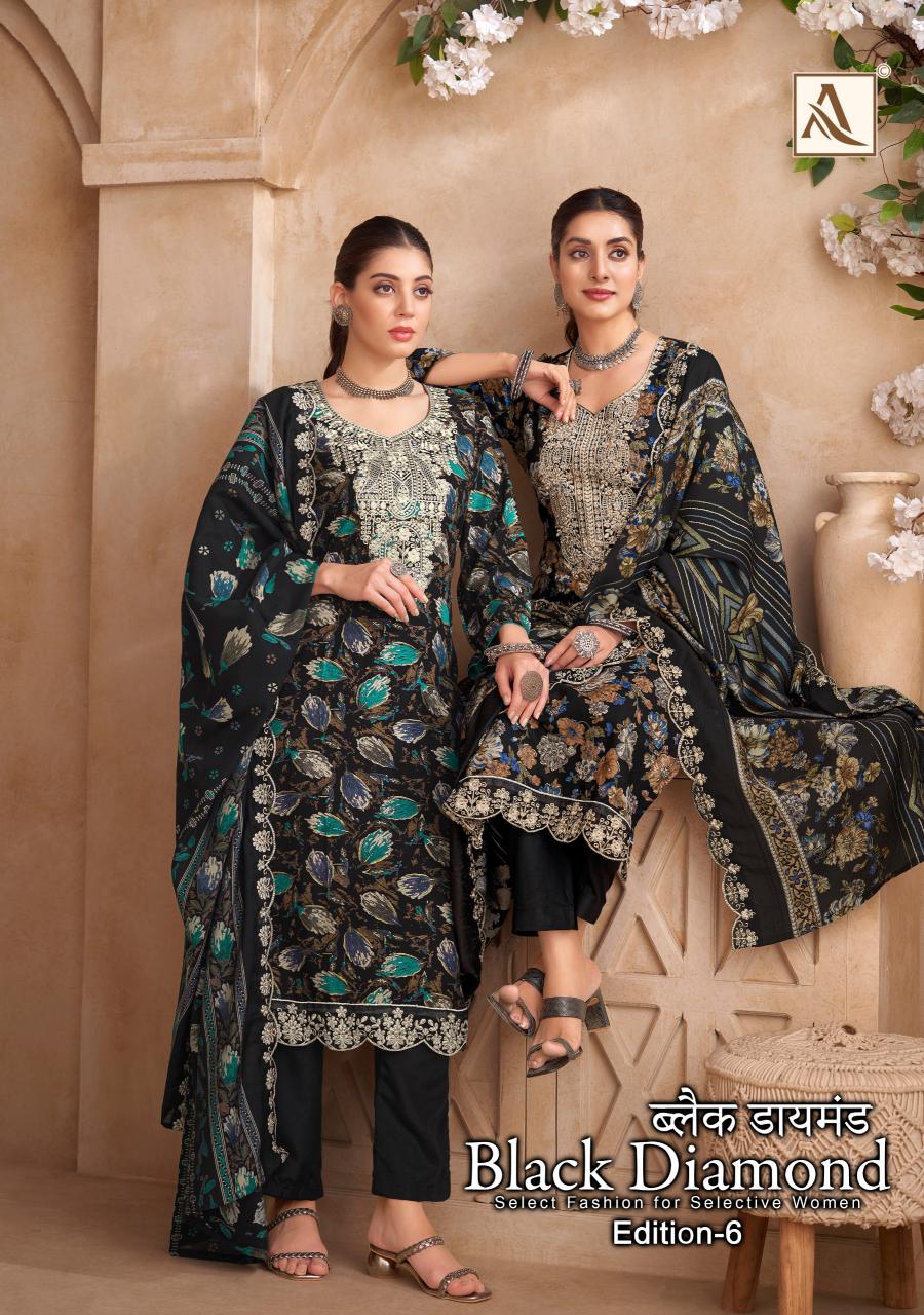Alok Black Diamond Vol 6 Catalog wholesale dress material markets in nashik