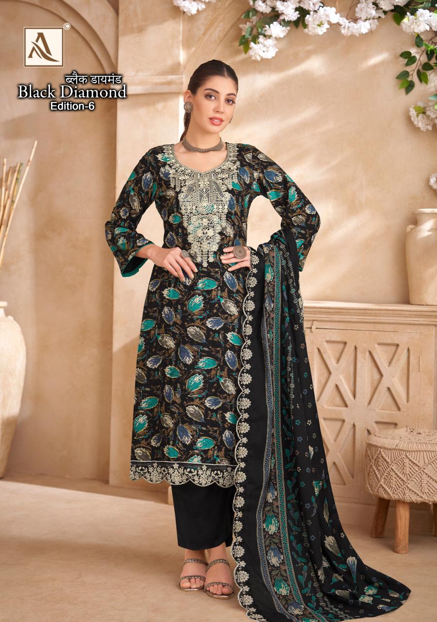 Alok Black Diamond Vol 6 Catalog wholesale dress material markets in nashik