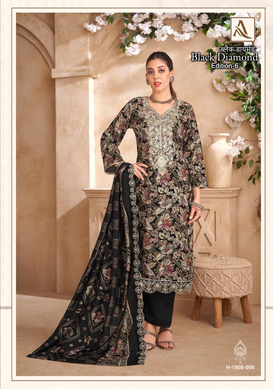 Alok Black Diamond Vol 6 Catalog wholesale dress material markets in nashik