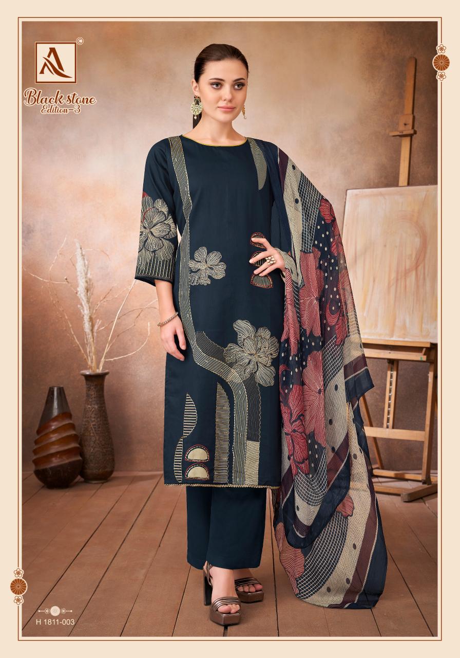 Alok Black Stone Vol 3 catalog wholesale dress material online shopping india