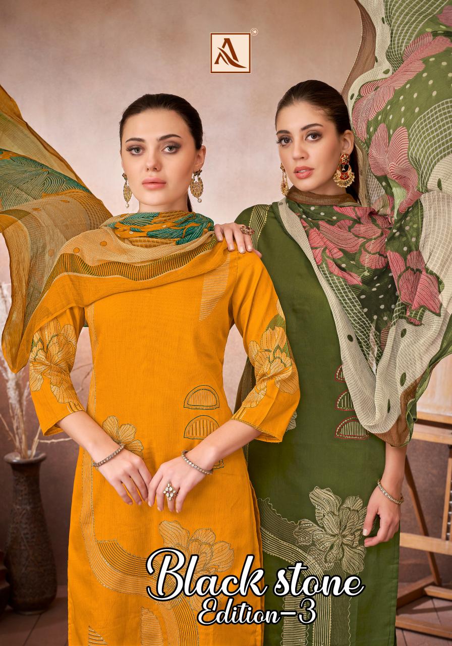Alok Black Stone Vol 3 catalog wholesale dress material online shopping india