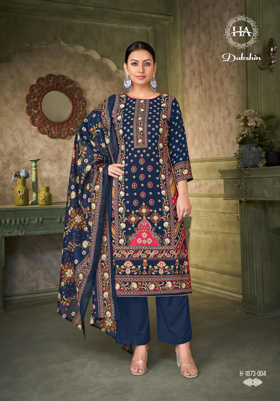 Alok Harshit Dakshin Catalog wholesale dress material market in jetpur