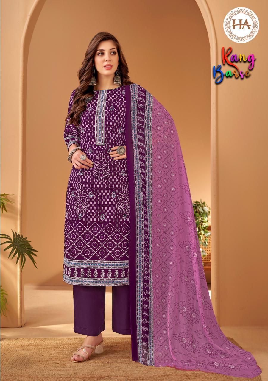 Alok Harshit Rang Barse Catalog heavy indian work dress material wholesale catalogue