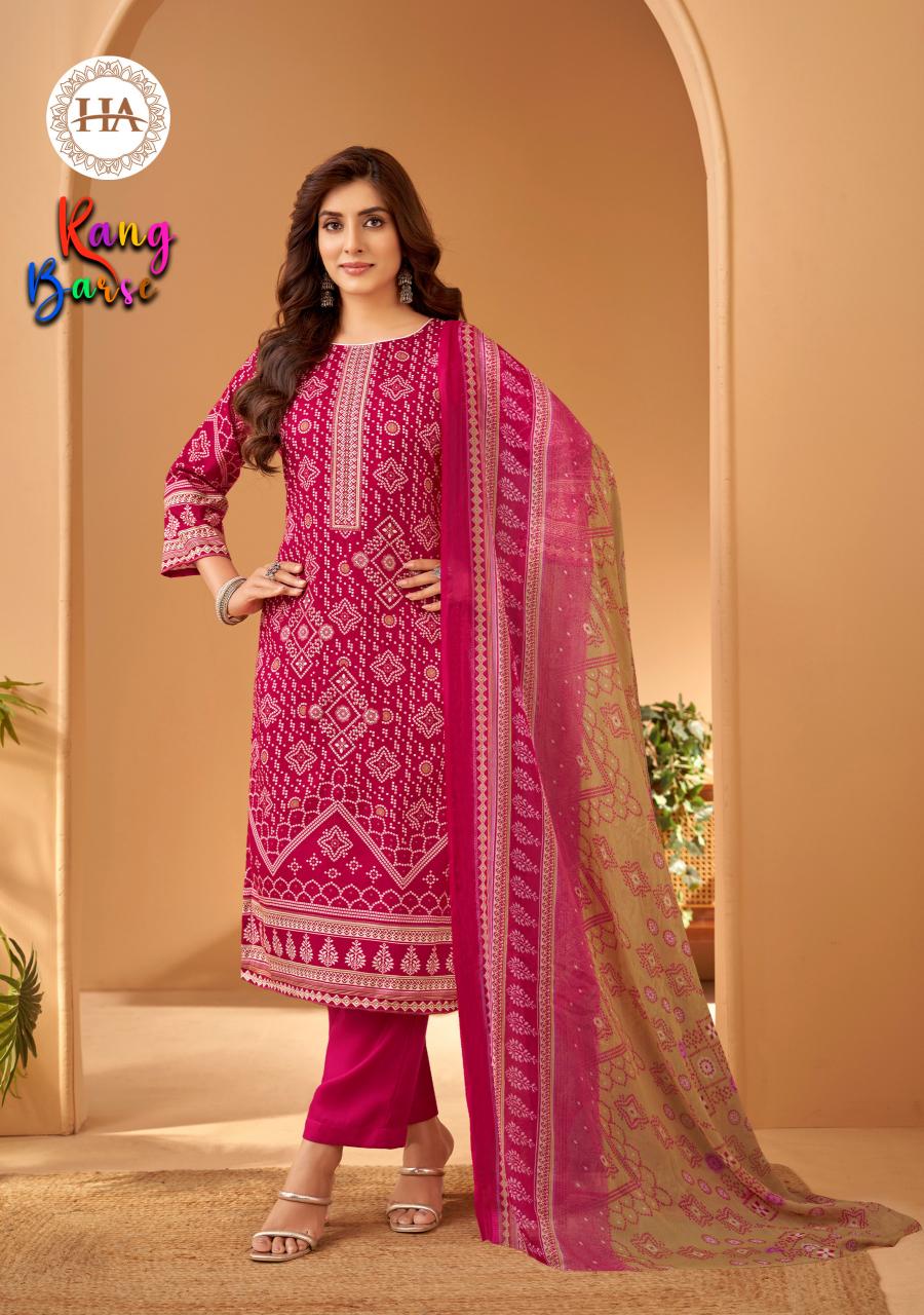 Alok Harshit Rang Barse Catalog heavy indian work dress material wholesale catalogue