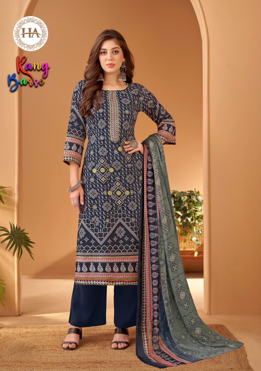 Alok Harshit Rang Barse Catalog heavy indian work dress material wholesale catalogue