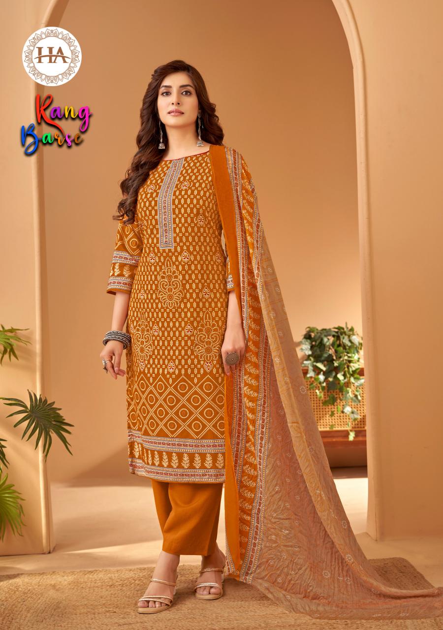 Alok Harshit Rang Barse Catalog heavy indian work dress material wholesale catalogue