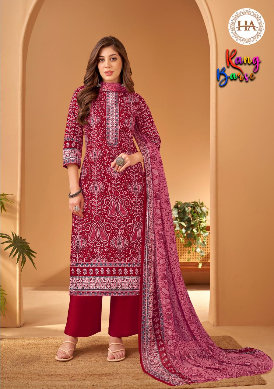 Alok Harshit Rang Barse Catalog heavy indian work dress material wholesale catalogue