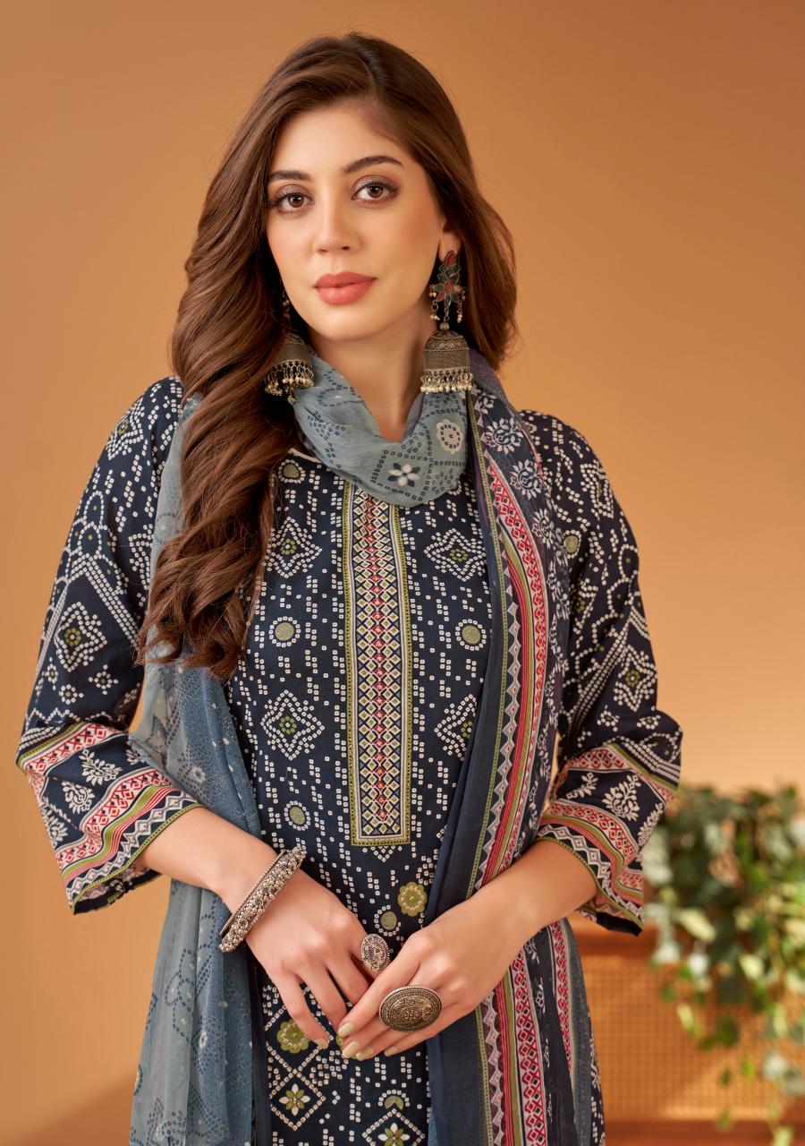 Alok Harshit Rang Barse Catalog heavy indian work dress material wholesale catalogue
