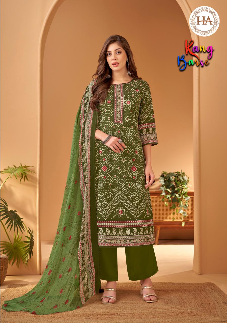 Alok Harshit Rang Barse Catalog heavy indian work dress material wholesale catalogue