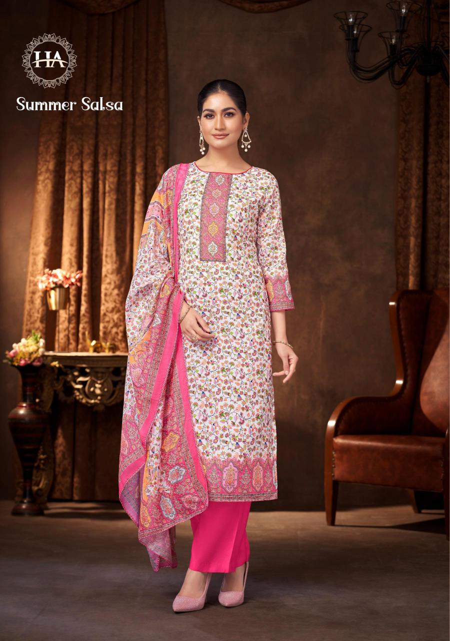 Alok Harshit Summer Salsa Catalog wholesale ladies dress material brands