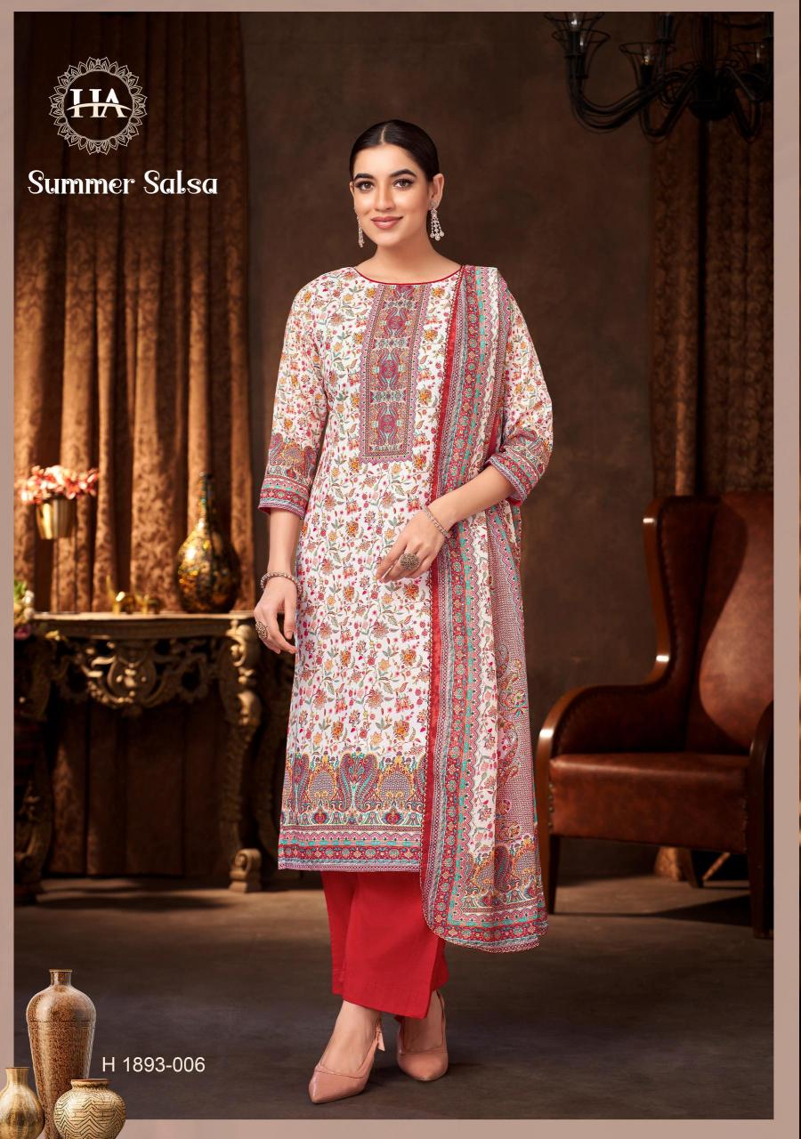 Alok Harshit Summer Salsa Catalog wholesale ladies dress material brands