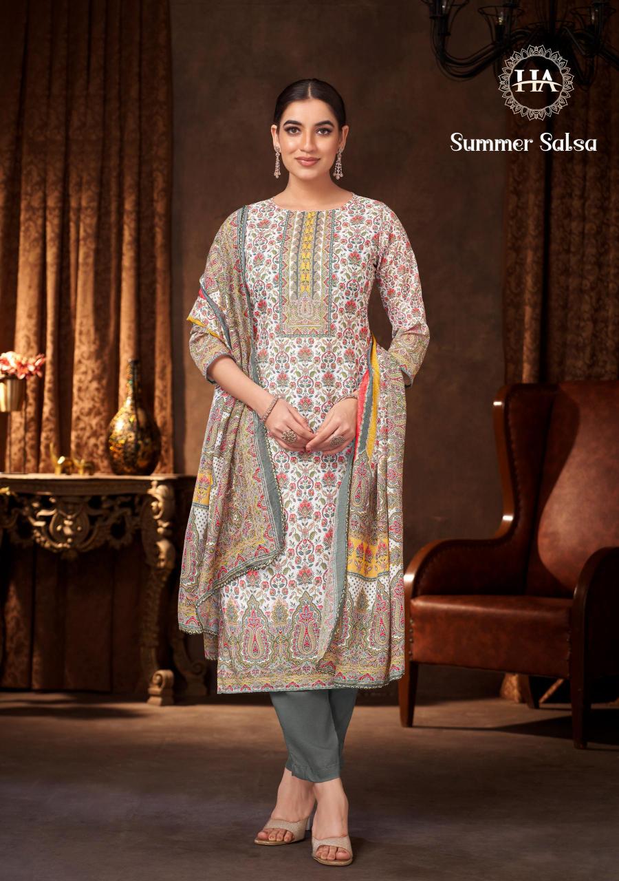 Alok Harshit Summer Salsa Catalog wholesale ladies dress material brands
