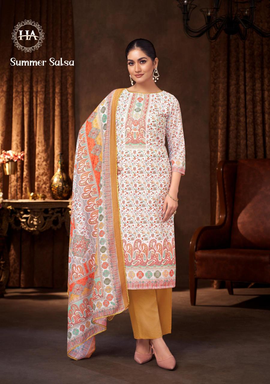 Alok Harshit Summer Salsa Catalog wholesale ladies dress material brands