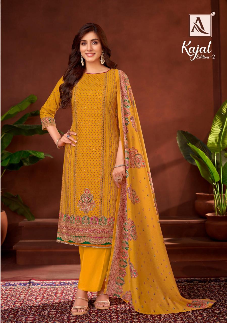 Alok Kajal Vol 2 Catalog jute dress material wholesale