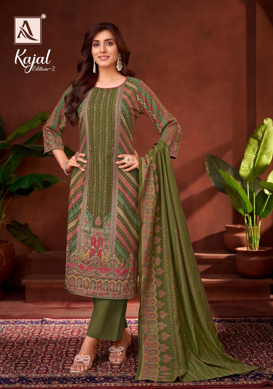 Alok Kajal Vol 2 Catalog jute dress material wholesale