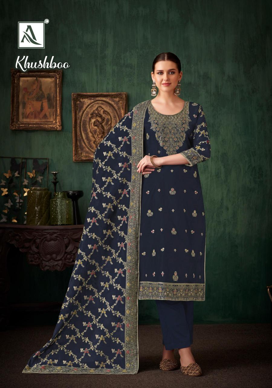 Alok Khushboo catalog wholesale dress material in chandrapur