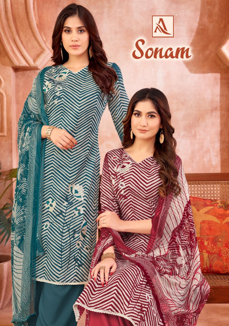 Alok Sonam catalog dress materials wholesale