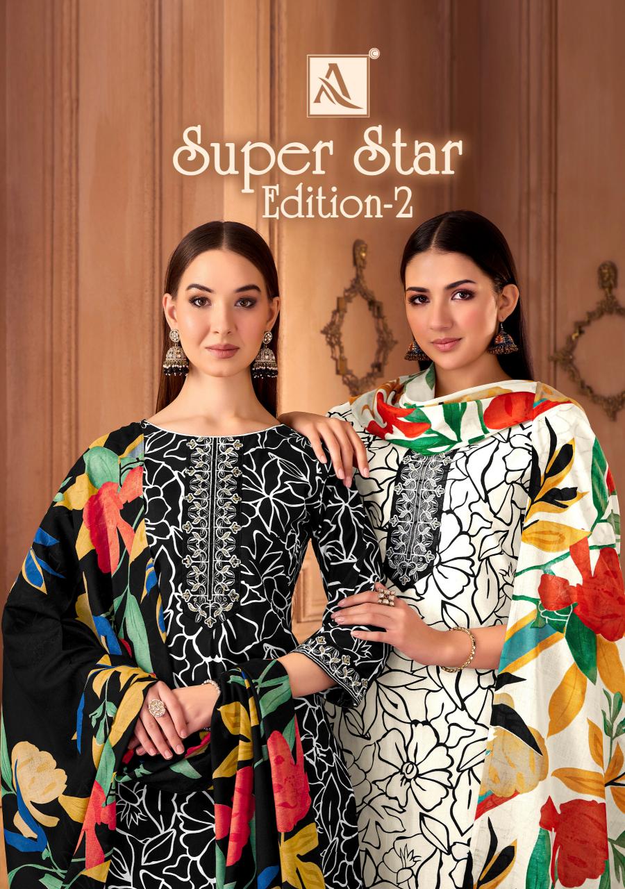 Alok Super Star vol 2 catalog wholesale salonki dress material