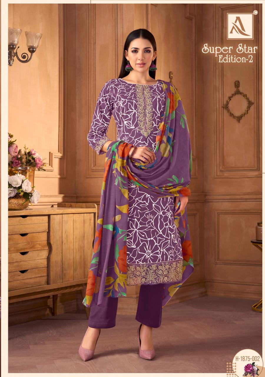 Alok Super Star vol 2 catalog wholesale salonki dress material