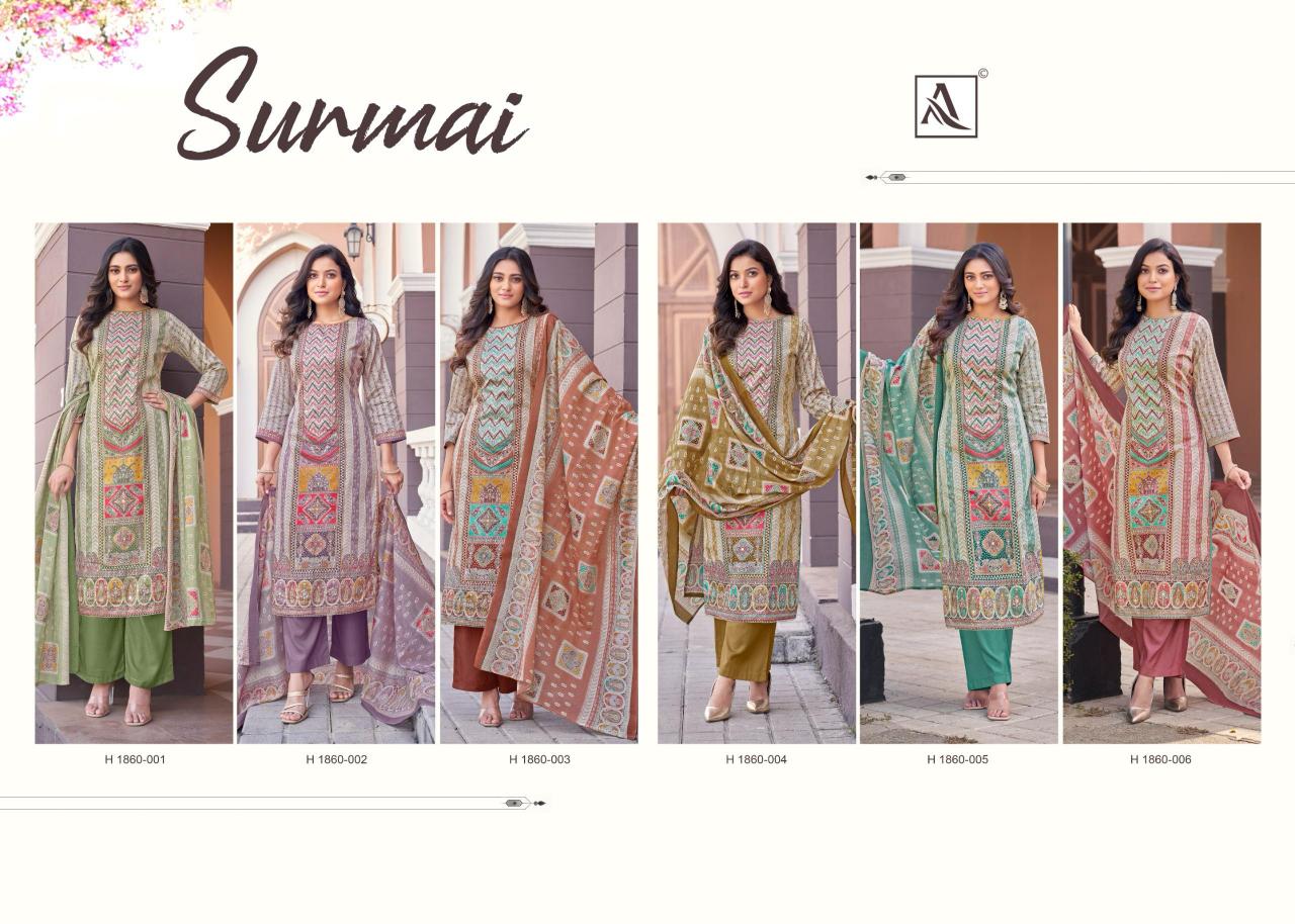 Alok Surmai catalog wholesale dress materials supplier inabhilasha