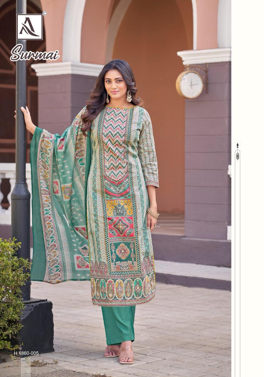 Alok Surmai catalog wholesale dress materials supplier inabhilasha