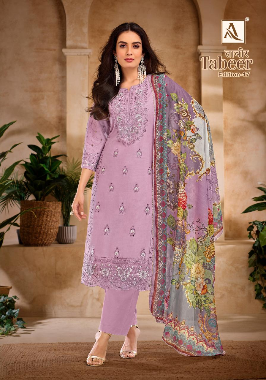 Alok Tabeer Vol 17 Catalog dress materials wholesalers