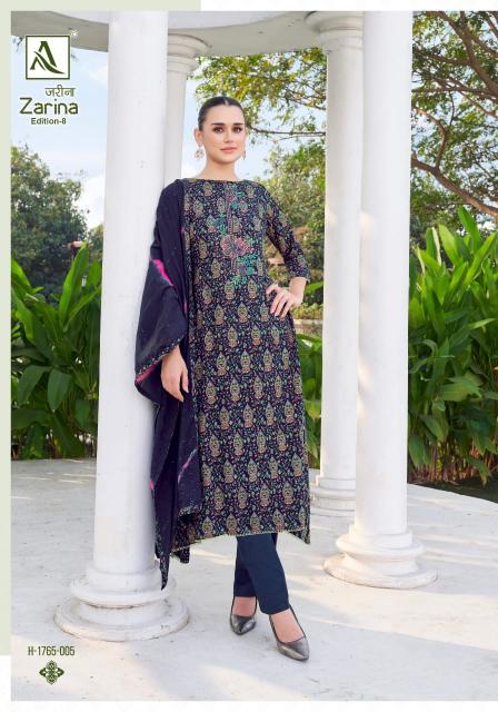 Alok Zarina Vol 8 catalog wholesale lase for dress material bangalore