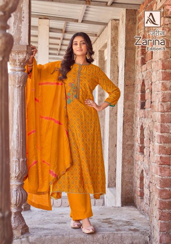 Alok Zarina Vol 9 catalog wholesale dress materials in mumbai online