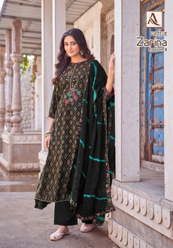 Alok Zarina Vol 9 catalog wholesale dress materials in mumbai online