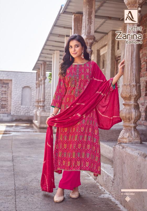 Alok Zarina Vol 9 catalog wholesale dress materials in mumbai online