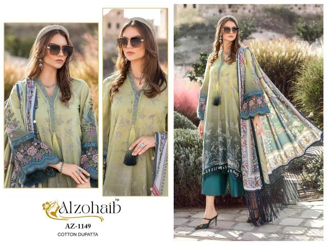 Alzohaib Az 1147 To 1185 Catalog Cotton Dupatta pakistani suits dealers in mumbai