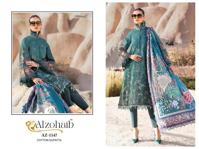 Alzohaib Az 1147 To 1185 Catalog Cotton Dupatta pakistani suits dealers in mumbai