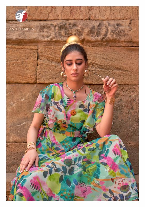 Anju Fabrics Coral Charm vol 5 catalog one piece floral dress for women