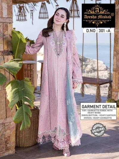 Ayesha Misbah 301 catalog pakistani georgette suits online