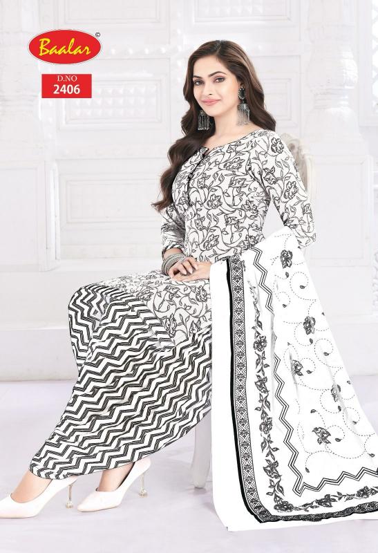 Baalar Black & White Patiyala – Dress Material - Wholesale Catalog