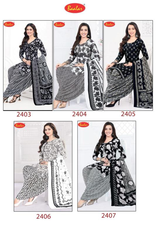 Baalar Black & White Patiyala – Dress Material - Wholesale Catalog