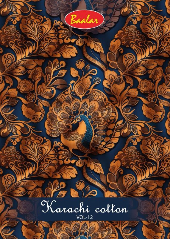 Baalar Karachi Vol-12 - Karachi Dress Material   - Wholesale Catalog