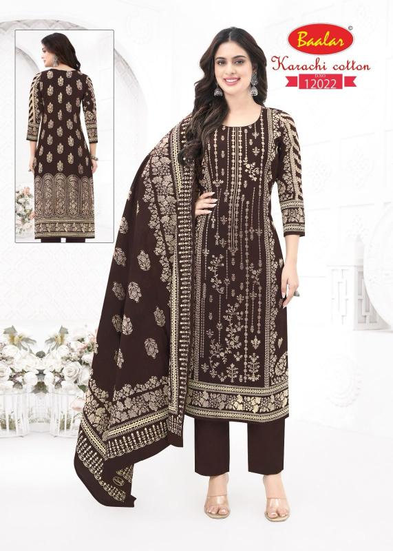 Baalar Karachi Vol-12 - Karachi Dress Material   - Wholesale Catalog