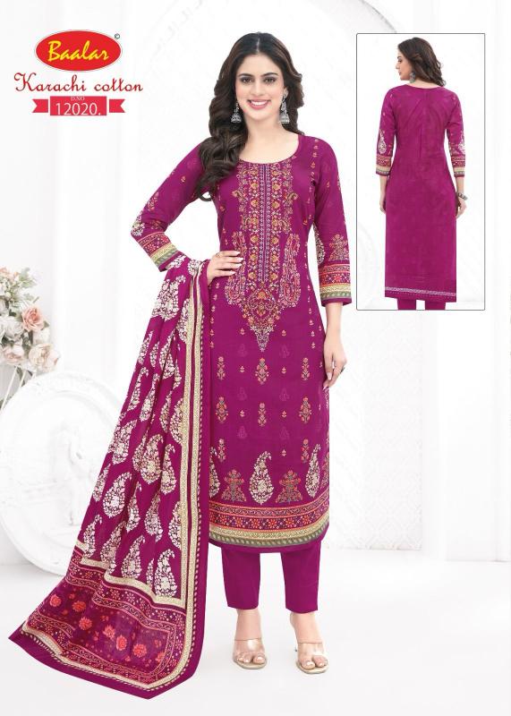 Baalar Karachi Vol-12 - Karachi Dress Material   - Wholesale Catalog