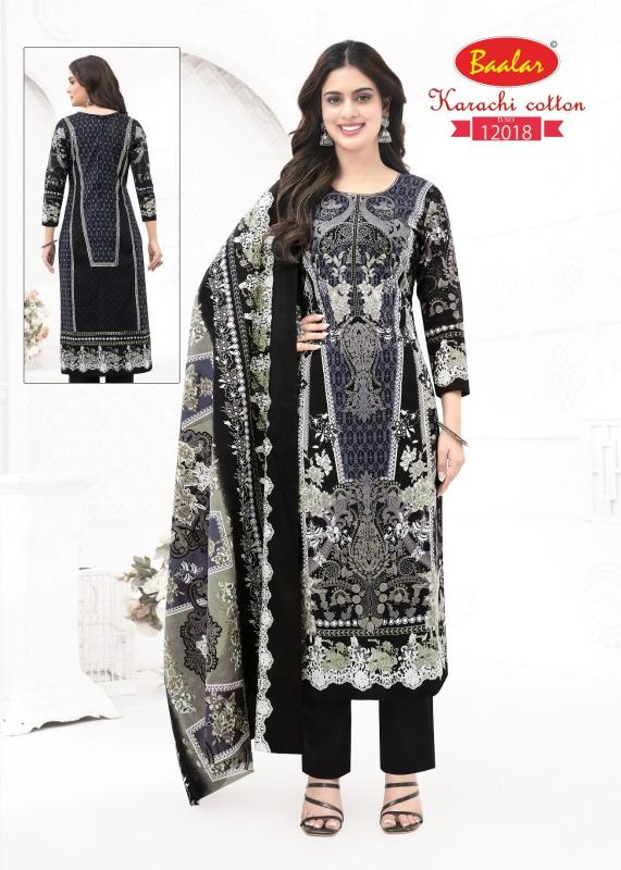 Baalar Karachi Vol-12 - Karachi Dress Material   - Wholesale Catalog