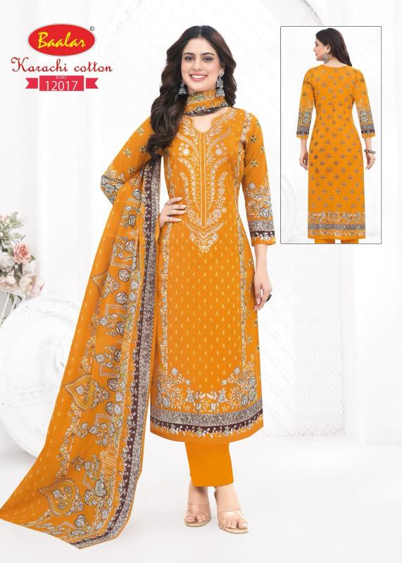 Baalar Karachi Vol-12 - Karachi Dress Material   - Wholesale Catalog