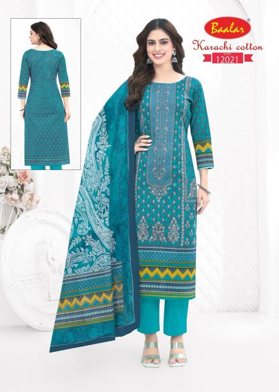 Baalar Karachi Vol-12 - Karachi Dress Material   - Wholesale Catalog
