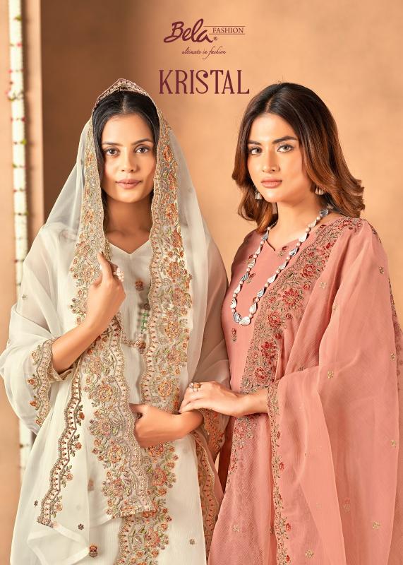 Bela Kristal Catalog wholesale unstitched salwar kameez material
